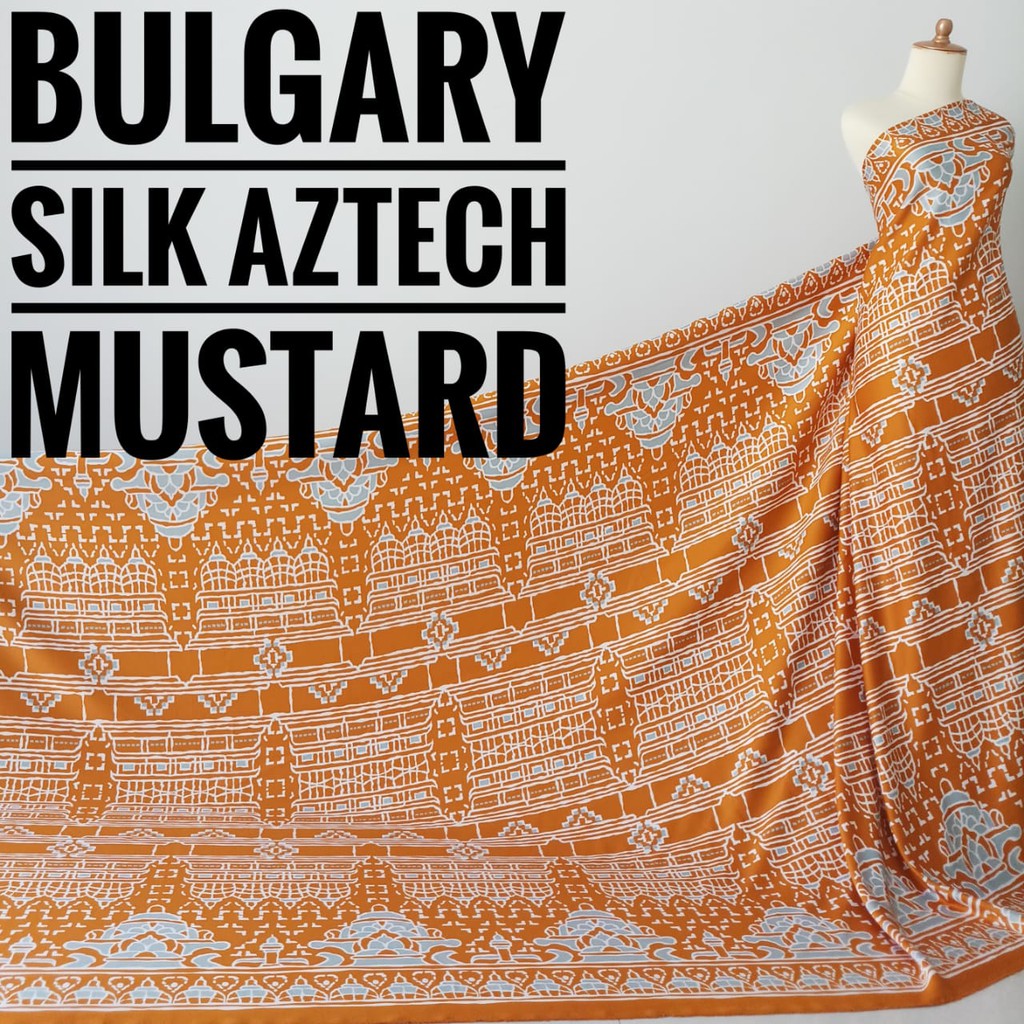 Aztech Mustard Bulgary Silk Meter Fabric (0.5M) | Shopee Singapore