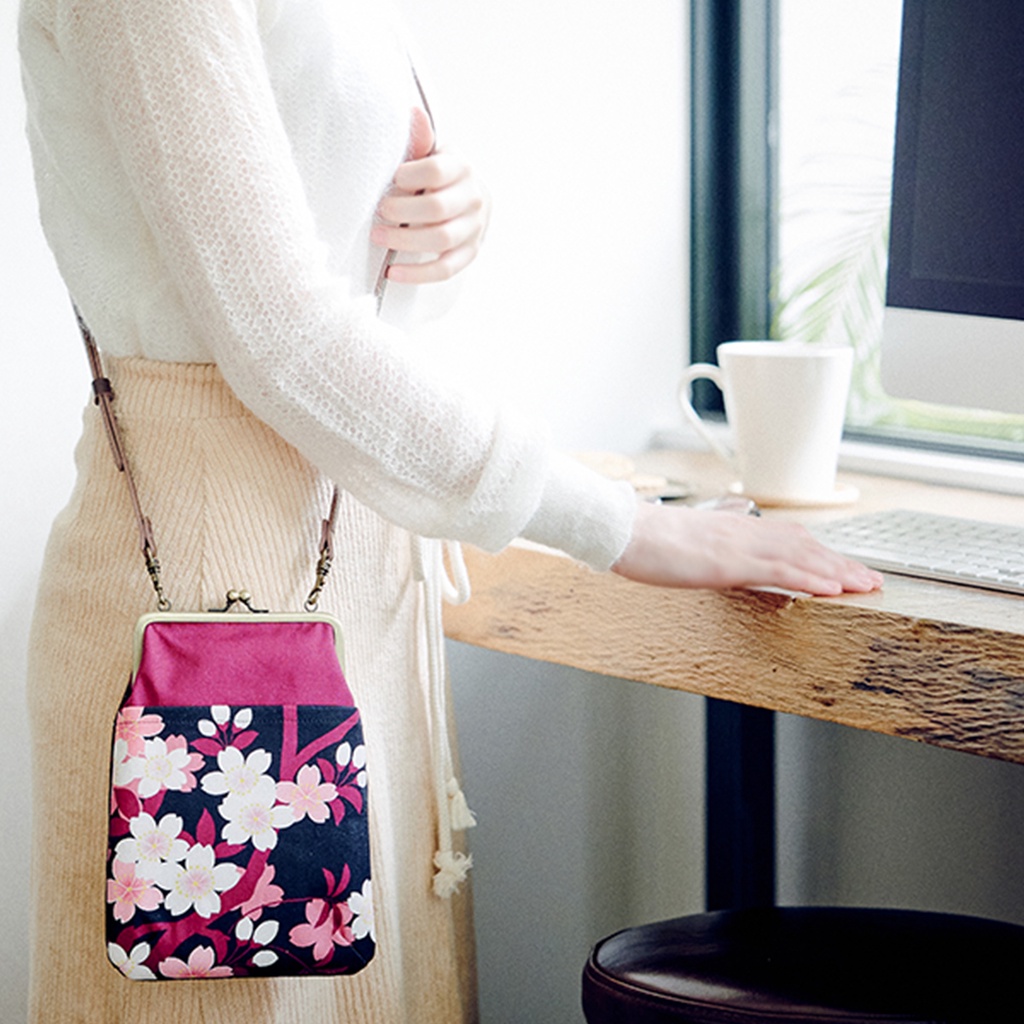 【Direct from Japan】inokichi Vertical Pochette Gamaguchi [ Sakurasaku ...