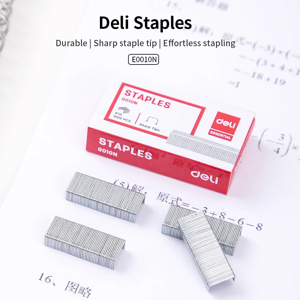 Deli Isi Ulang Refill Staples Anti karat ujung runcing untuk hasil yang maksimal E0010N - Gambar 2