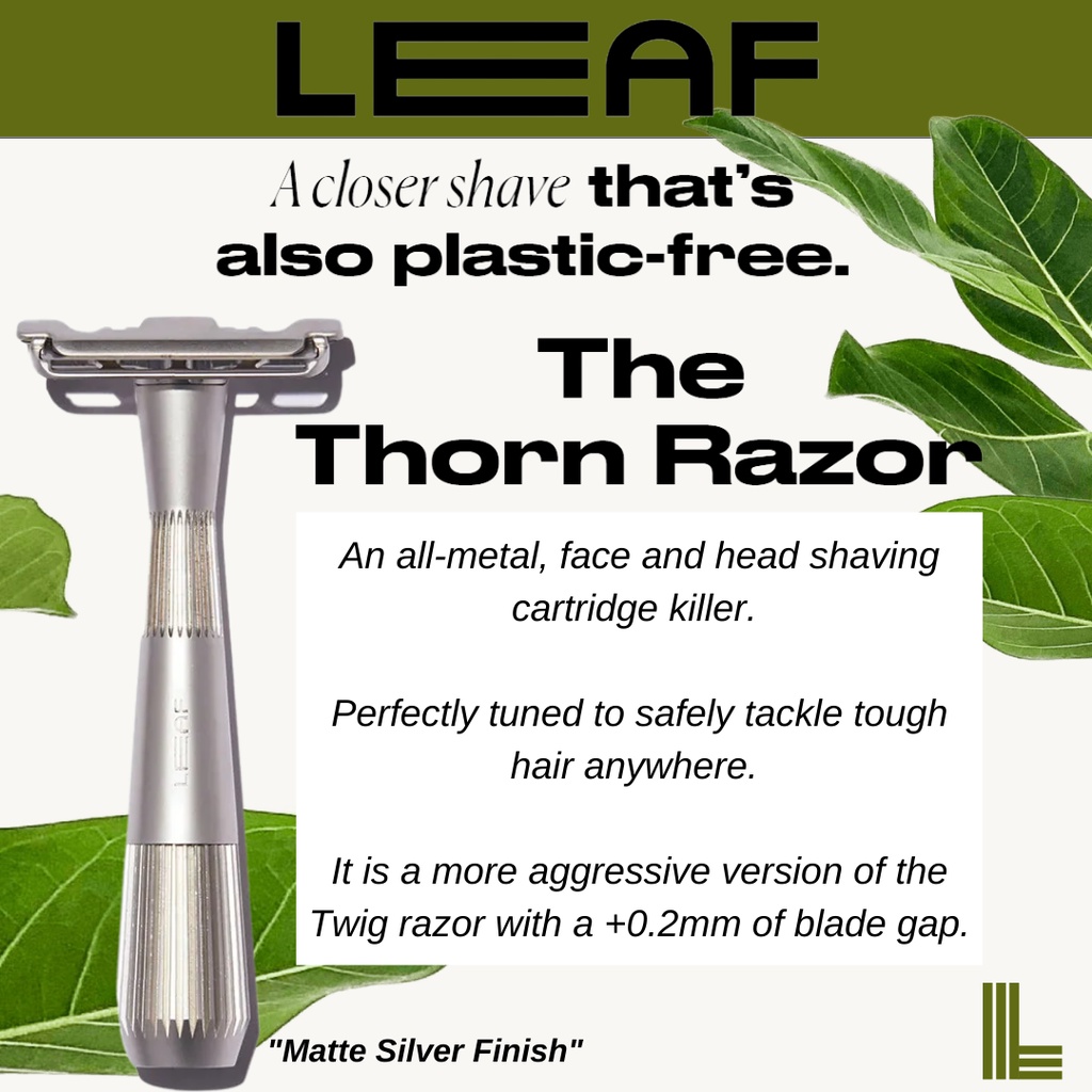 Leaf Shave The Twig Razor - Chrome | Shopee Singapore