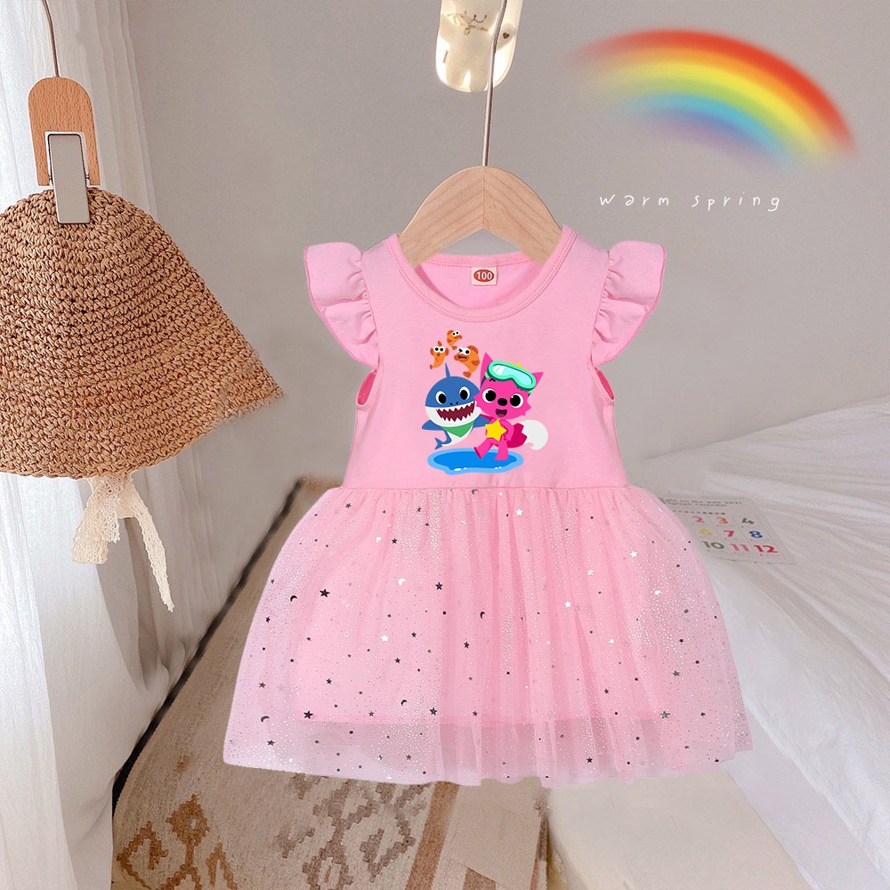 Ropa Muñeca Reborn Pinkfong Vestido Niu00f1a Baby Shark Rosa