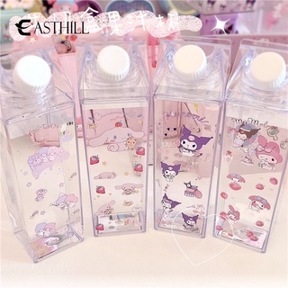 Clear Milk Carton Water Bottle Strawberry Kawaii