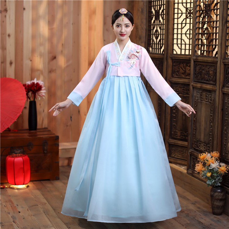 Women Hanbok Korean Ethnic Korean Traditional Costume Performance Dance Costume Hanfu Dress Photography femalea Shopee Singapore