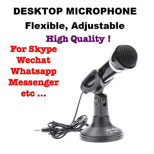 Desktop Microphone for Laptop PC Computer Notebook to make Internet Calls Skype WhatsApp Wechat etc