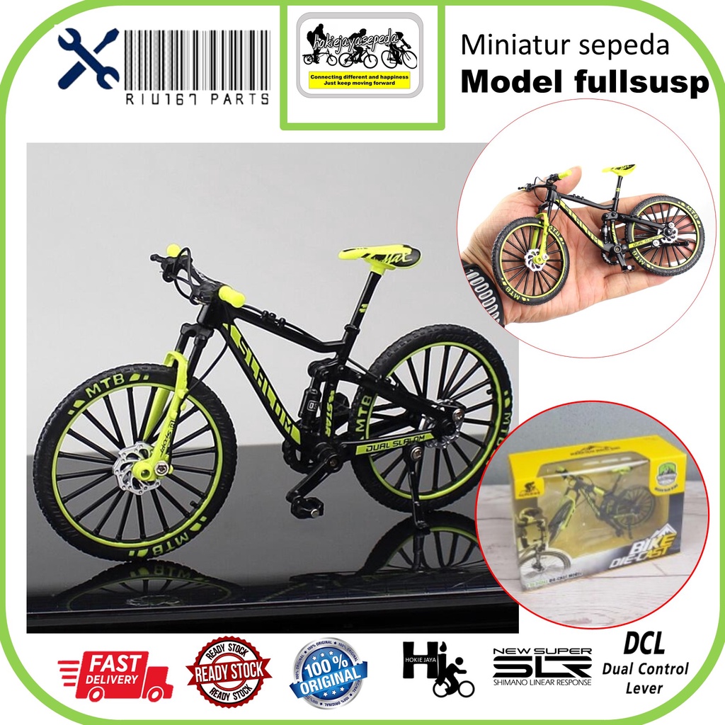 Miniature MTB Bike full suspension Diecast Metal Model 17.5cm | Shopee ...