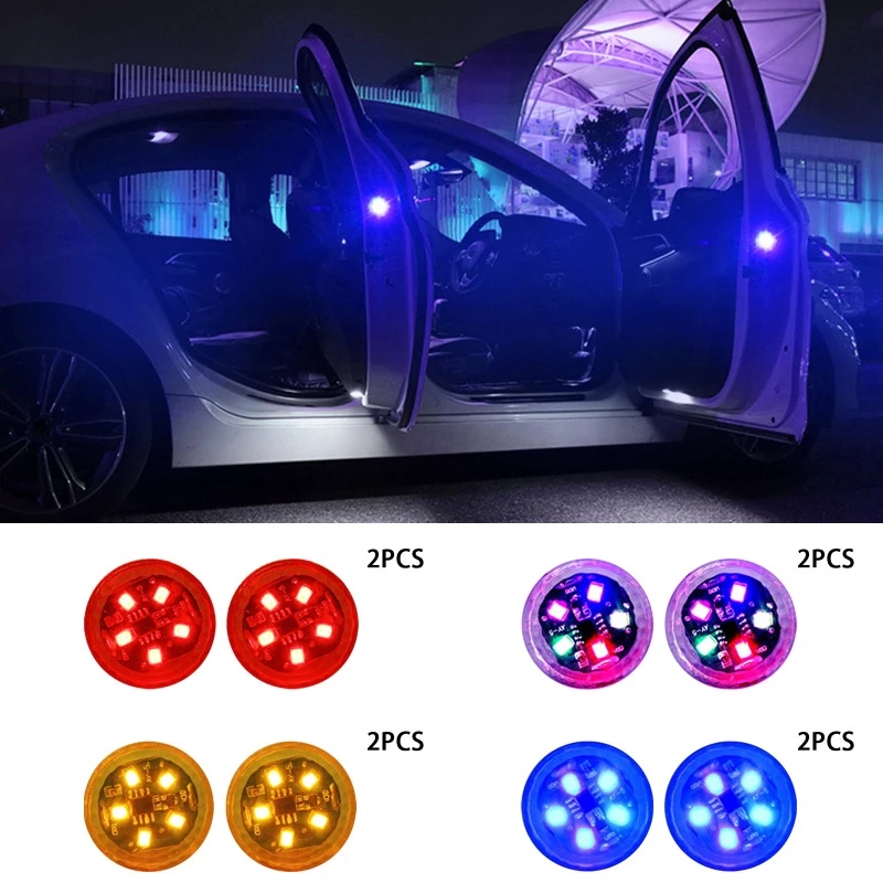 2pcs LED door open warning light wireless induction strobe