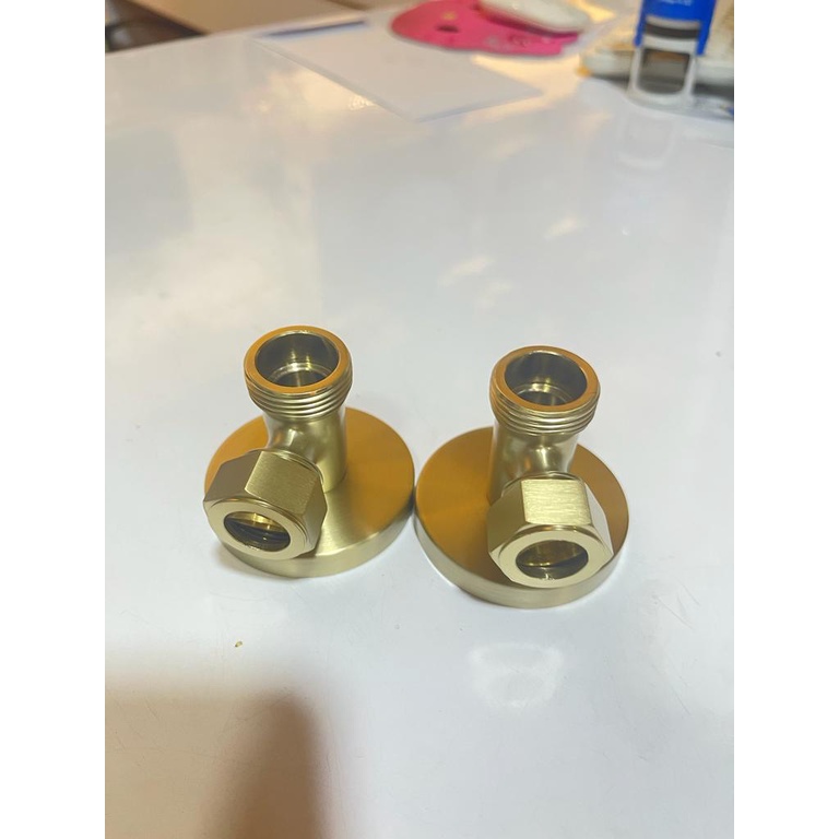 BATH MIXER /SHOWER WALL BRACKET (MATT GOLD) Shopee Singapore