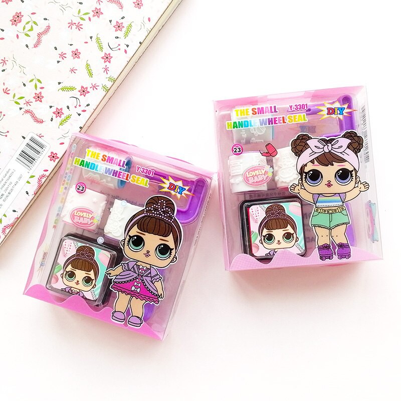 Mini Kids Rolling Stamps Stamp Roller Toy Goodie Bag Gift Birthday Gift Present Frozen Pony