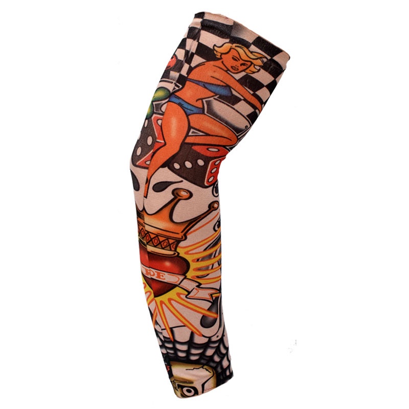 3D Tattoo Printed Arm Sleeves outdoor Sun Protection Outdoor Cycling