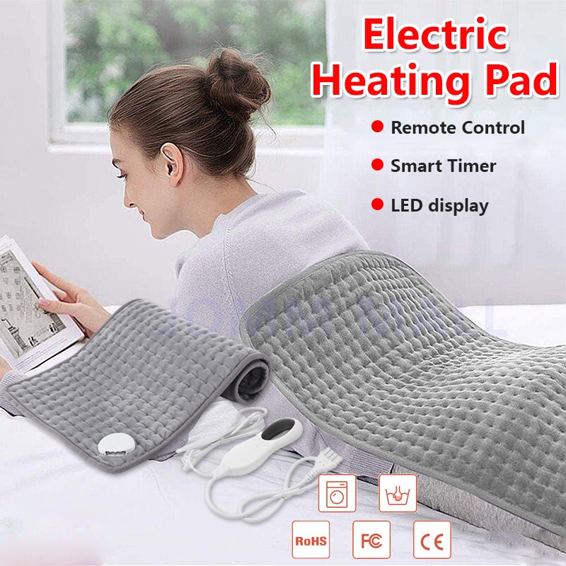 Hailicare Electric Heating Pad Back Neck Massager Menstrual Pain Relief