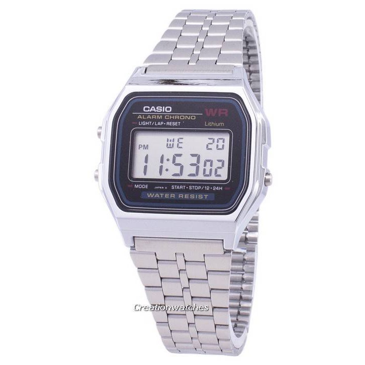 Casio Digital Alarm Chrono Stainless Steel A Wa N Df A Wa N Men S Watch Shopee Singapore