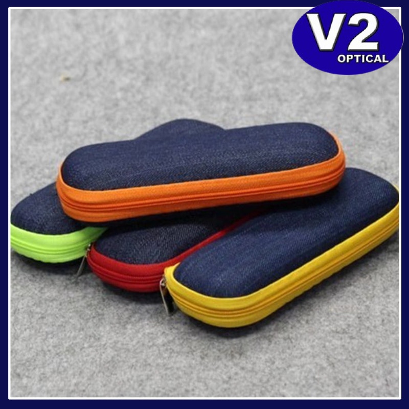 (1 PCS) Spectacles Jean Zip Case Small Frame Casing Glasses Storage ...