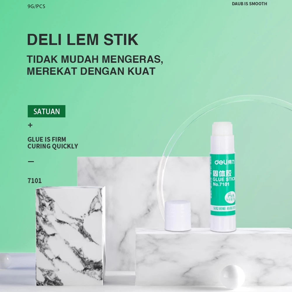 Deli Lem Glue Stick Putih 8 gr 7101Z - Gambar 2