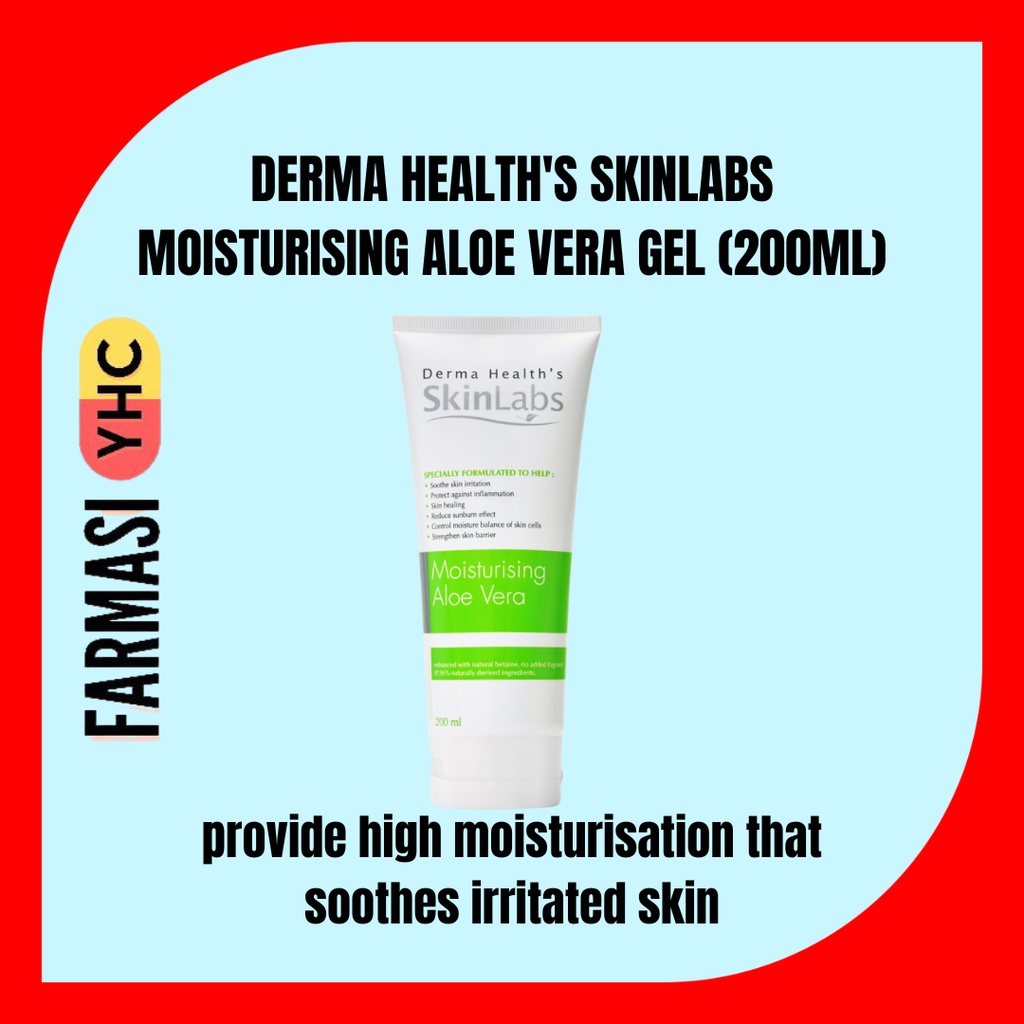 DERMA HEALTH'S SKINLABS MOISTURISING ALOE VERA GEL (200ML) Shopee