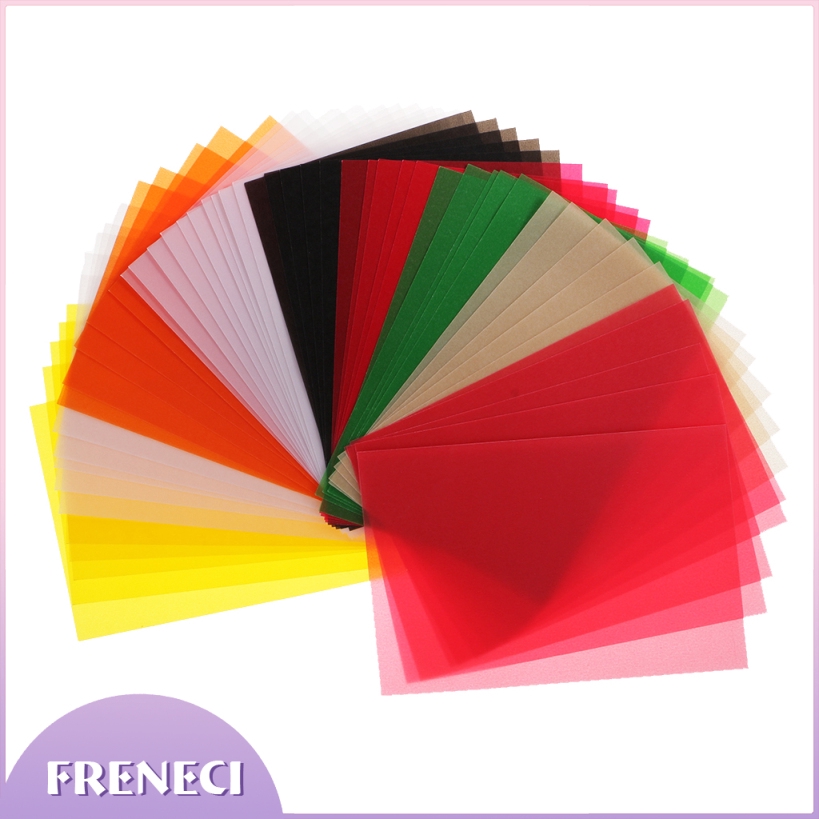 50 Pieces 15x10cm Coloured Translucent Tracing Papers For Diy