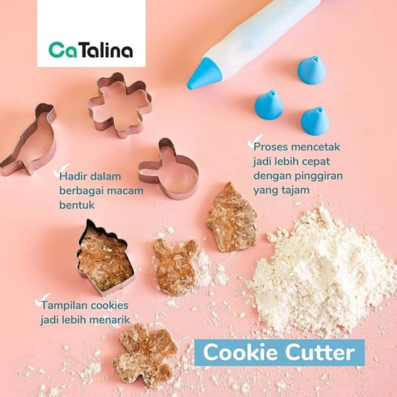 CaTalina Pen Pastry Dekorasi Kue / Pen Penghias Kue + Cookie Cutter - Gambar 3