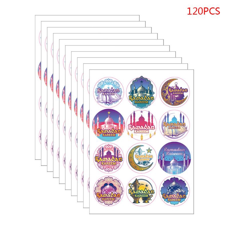 Ramadan sticker gift box label paper bag seal sticker Eid Mubarak seal