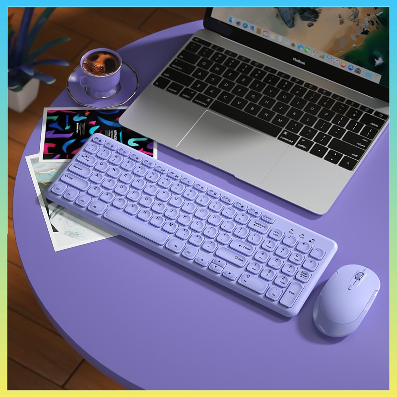 USB Wireless Keyboard drivefree keyboard and mouse set Macaron