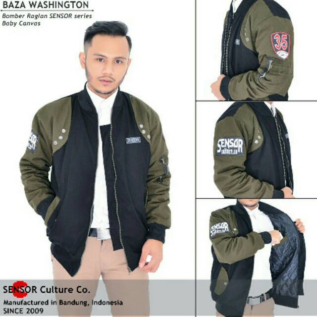 ENCASED ELASTIC RAGLAN BOMBER NIGHT WAITING FOR DAY