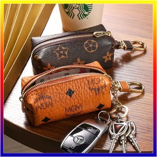 Men Women PU Leather Coin Purse Wallet Mini Keyrings Card Holder Change  Pouch