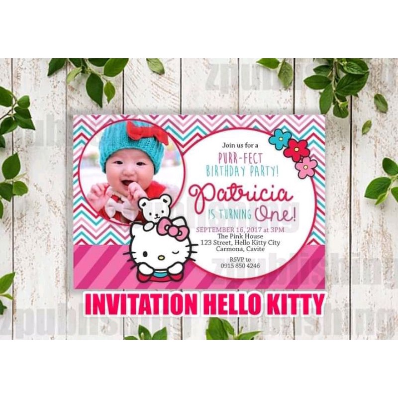 HELLO KITTY INVITATION DESIGN | Shopee Singapore