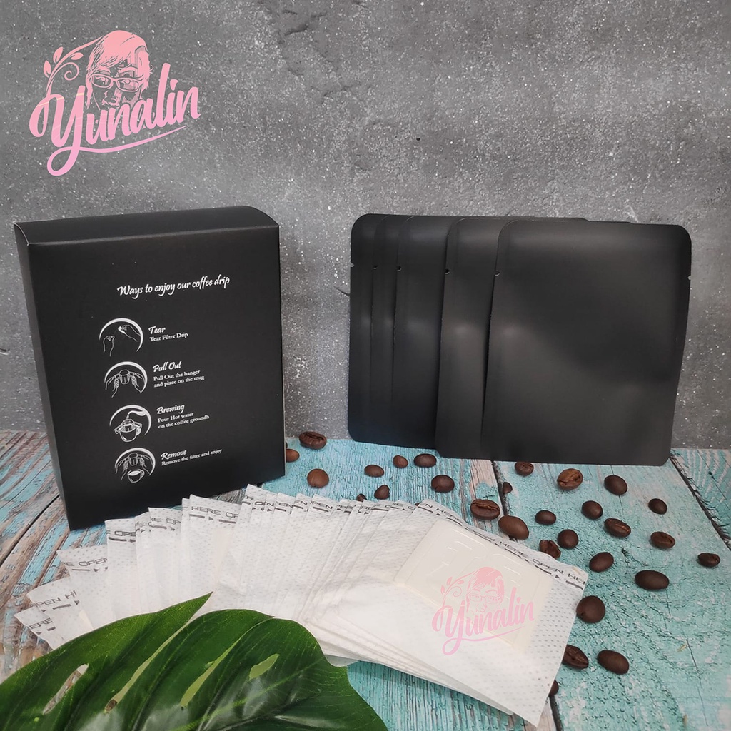 DRIP BAG PACKAGE + SACHET + BLACK DRIP BOX | COMPLETE COFFEE BOX ...