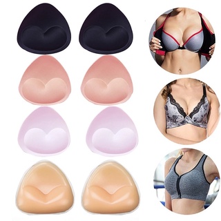 Chest Pad Small Chest Swimsuit Silicone Falsies Heart-Shaped Sponge  Self-Adhesive Seamless Push up Extra Thick Bra Underwear Insert Breast Pad
