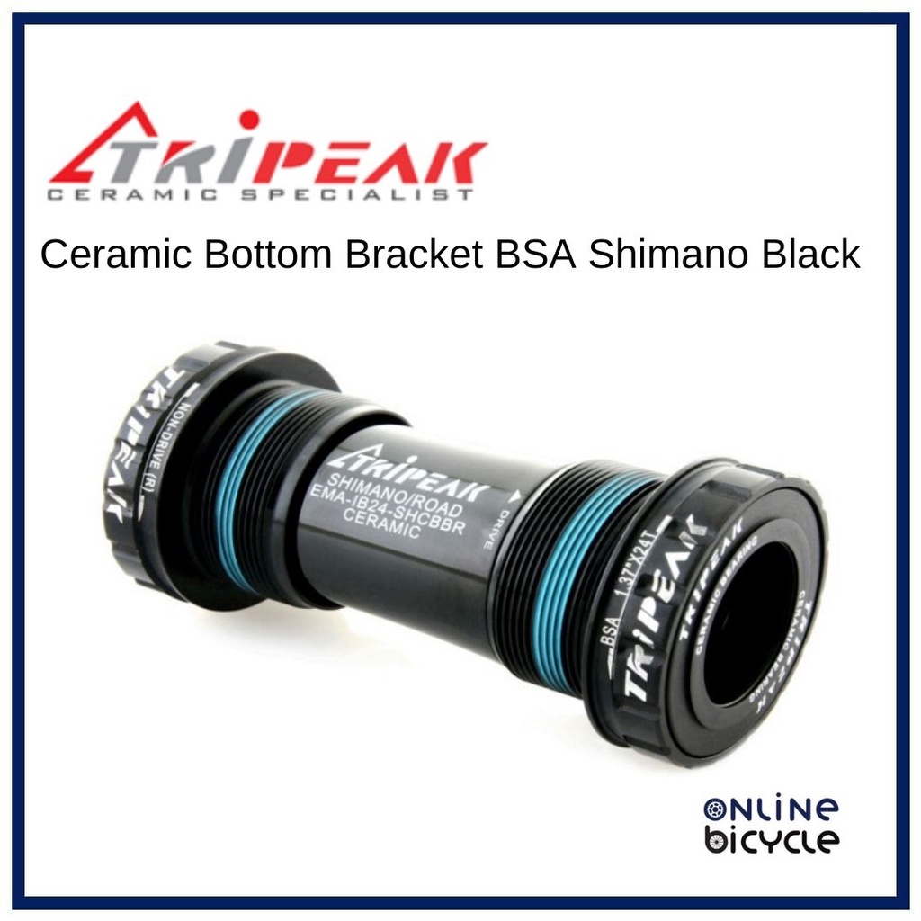 Tripeak Ceramic Bottom Bracket BSA Shimano DUB 3D+30mm (Black