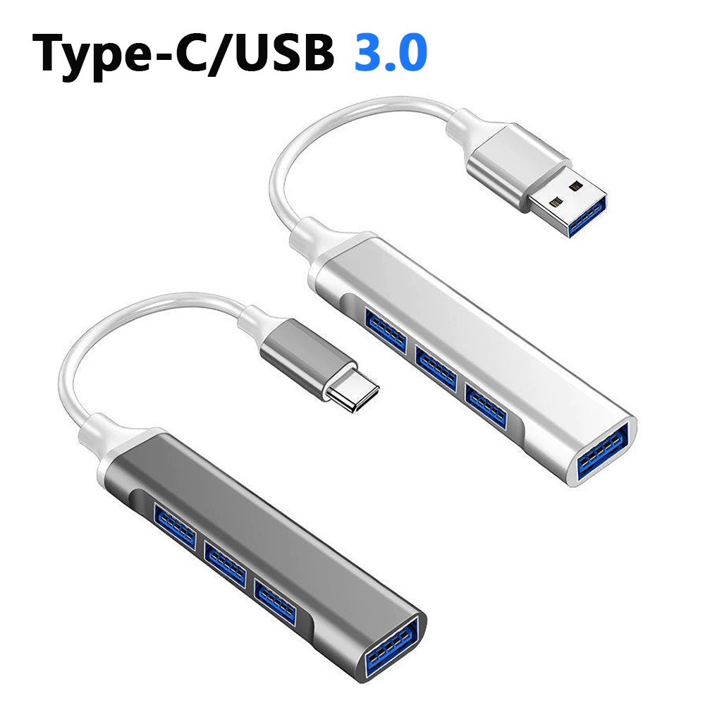 Acasis USB C 4 Port Hub Type C HUB Splitter for MacBook Pro Surface USB 2.0/3.0  HUB Adapter with Micro USB HUB for PC Laptop Color: Type C 3.0(120cm)