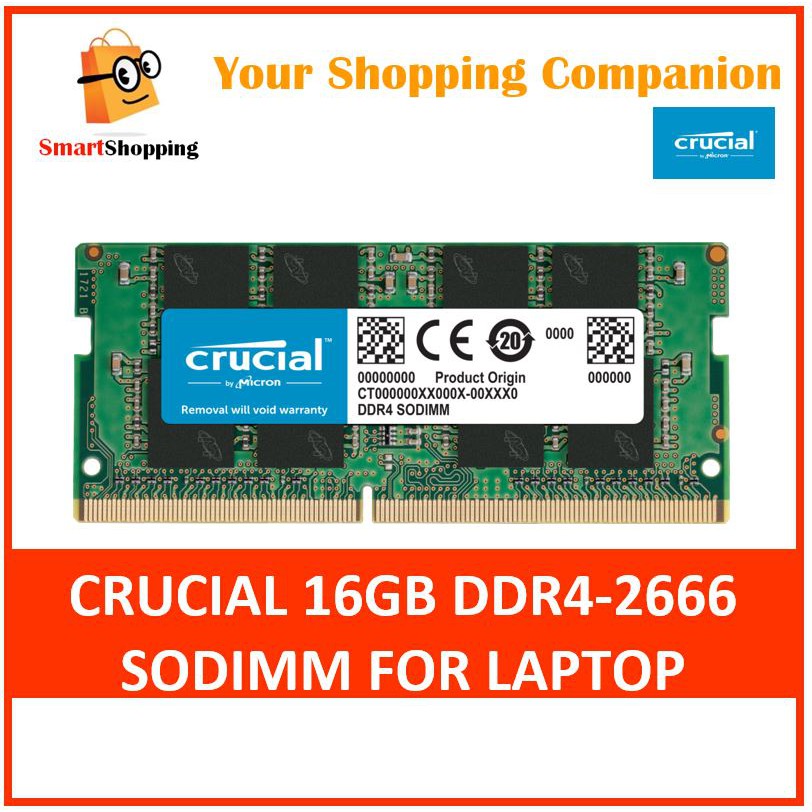 Crucial 16GB DDR4 2666 MHz CL19 1.2V CT16G4SFD8266 CT16G4SFRA266
