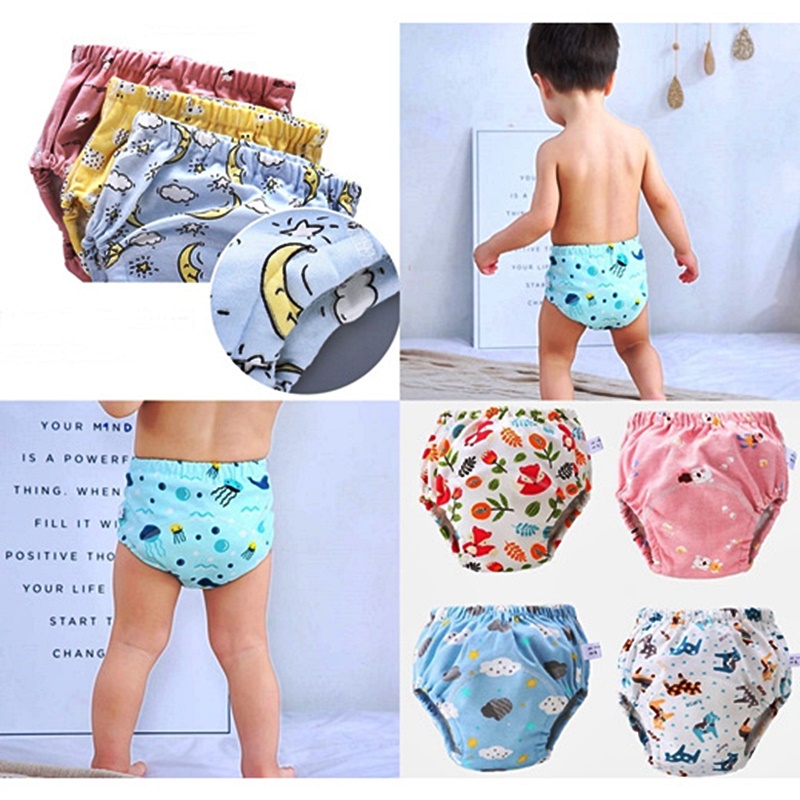 Baby Toilet Training Pants Kids Potty Training Rewashable Diapers