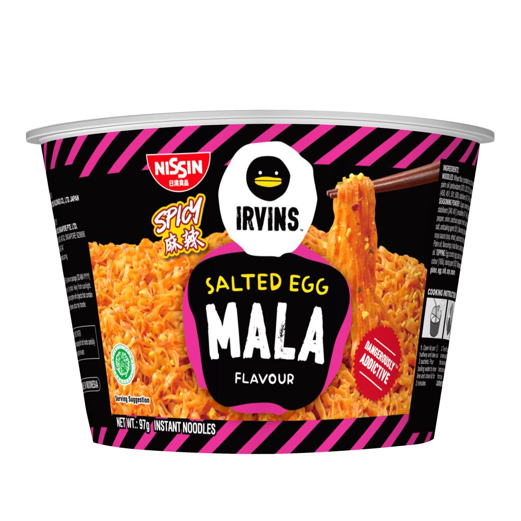 Nissin Irvins Bowl Mala Salted Egg Flavour 97G | Shopee Singapore