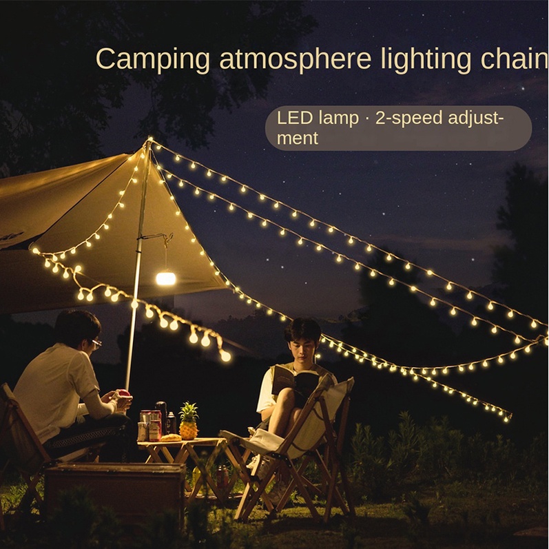 80 LED Matte Ball Light Outdoor Camping 10M String Lights Fairy Light  Battery Operated Light Party Christmas Decor Light