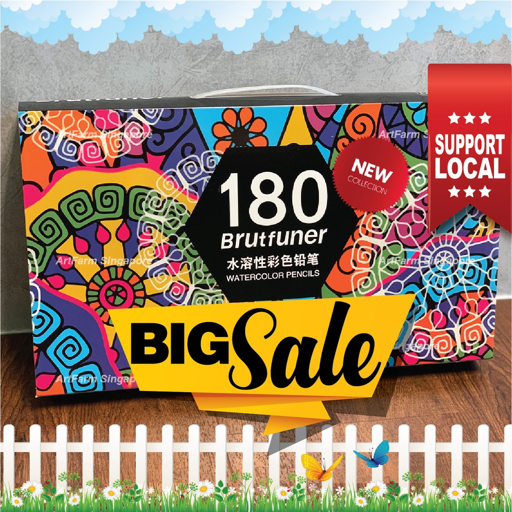 SG Watercolour Colour Pencils Set 48/72/120/180 Brutfuner Watercolour