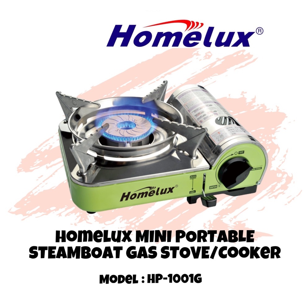 HOMELUX Portable Mini Butane Gas Stove with Case Outdoor Picnic Camping ...