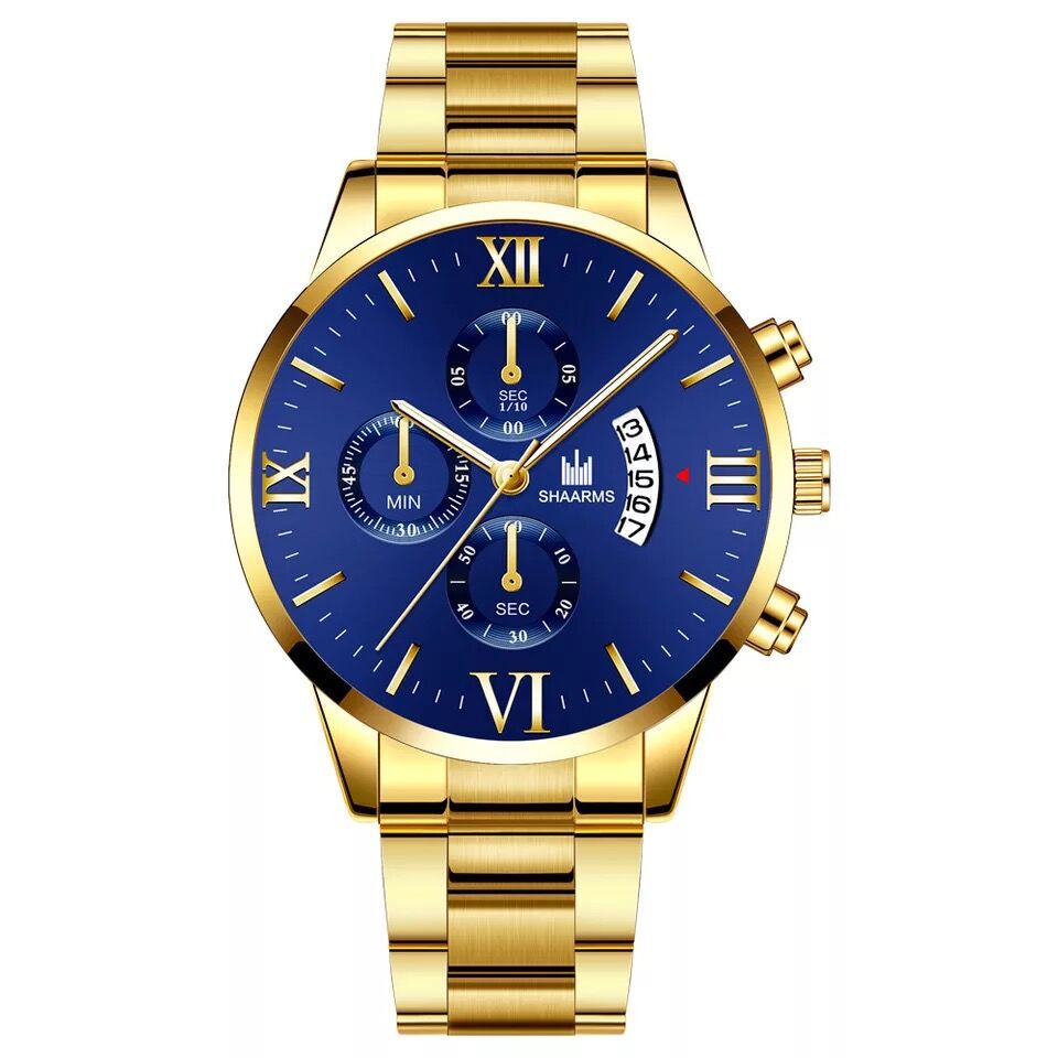 Stainless Steel Shaarms Watch Gold SHAARMS Fashion Luxury Men'S