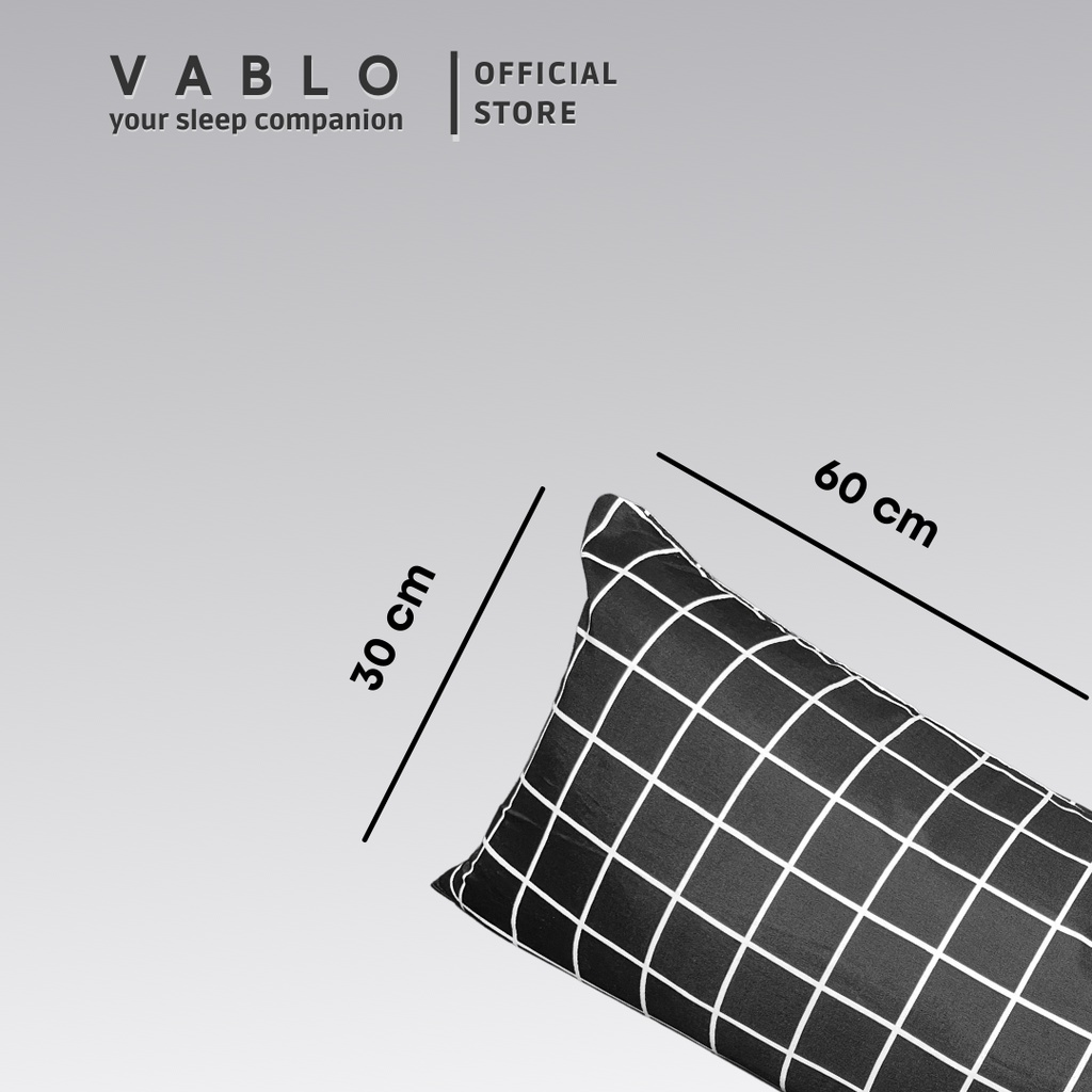 Vablo bantal lumbar cushion memory foam micro - motif hitam - premium cushion pillow - Gambar 3