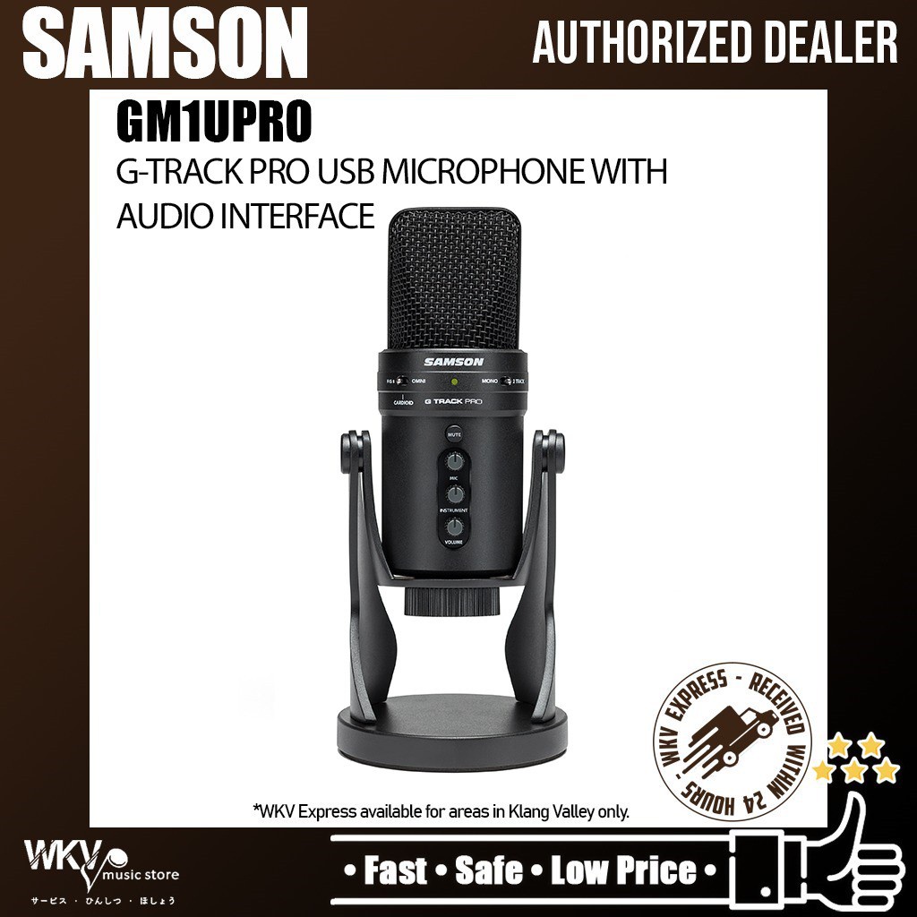 Samson G-Track Pro USB Microphone with Audio Interface (Gtrack / G ...
