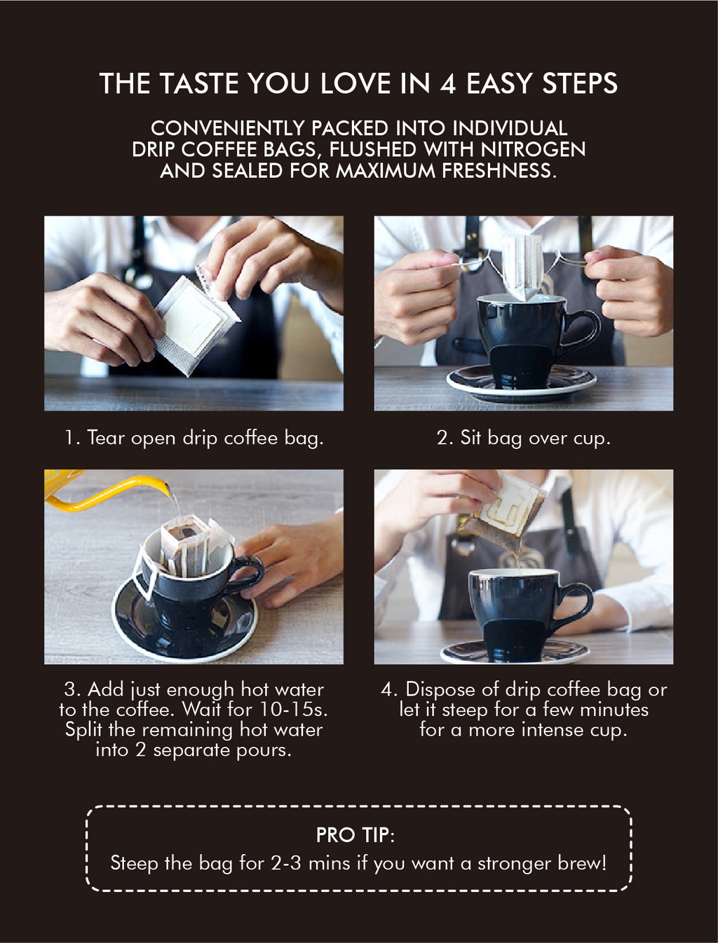 Mellower Coffee - Italian Classic Drip Bag Coffee Espresso Coffee (10 ...