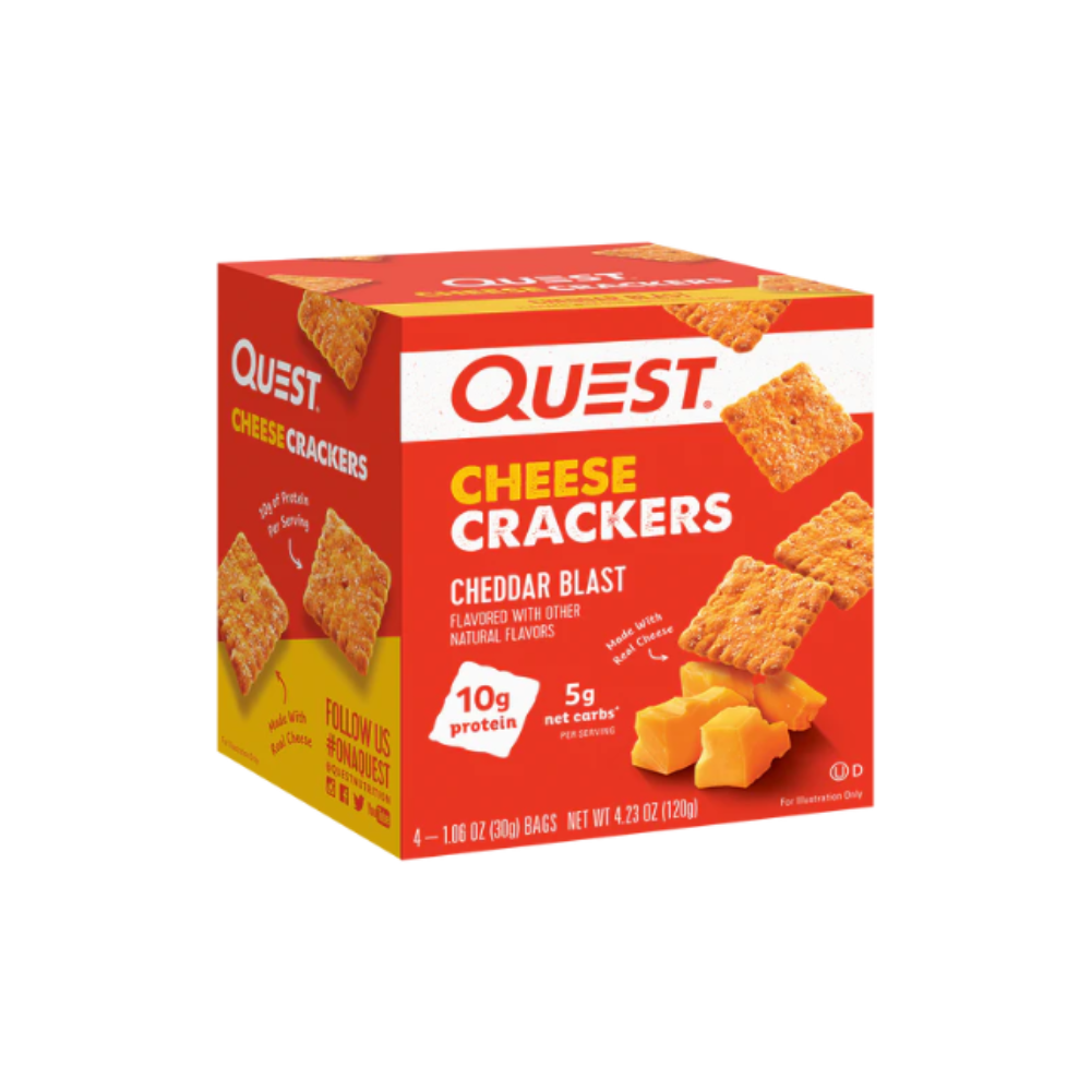 Quest Cheese Crackers Cheddar Blast (4 x 30g) Shopee Singapore