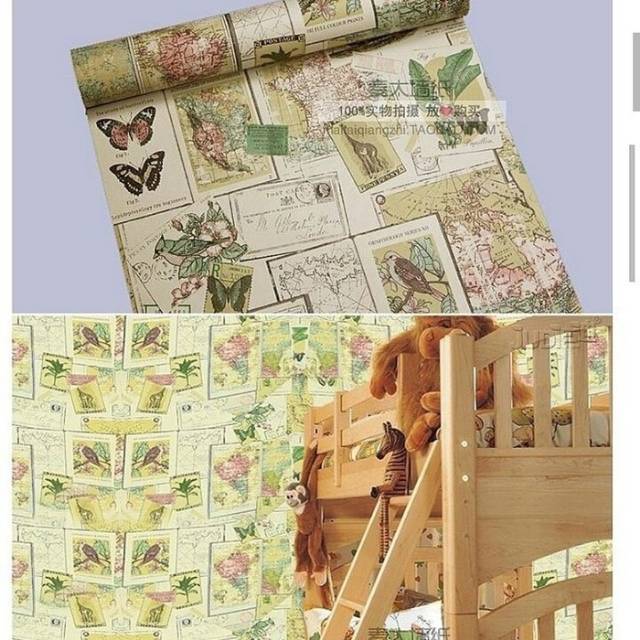 Wallpaper Sticker uk 45cmx10m Code no. 4010, Minimalist Map Shopee