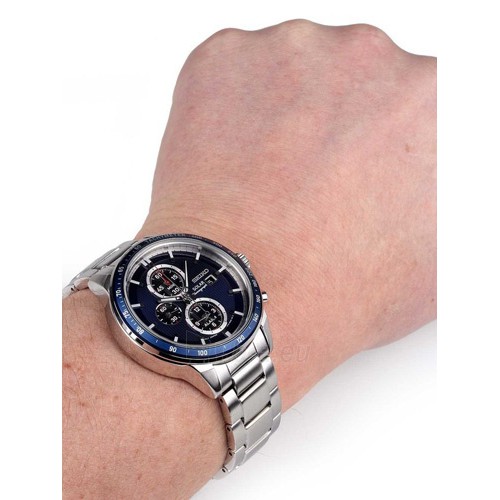 Seiko Solar SSC431P1 SSC431P SSC431 Chronograph Blue Dial 100M Men s Watch Shopee Singapore