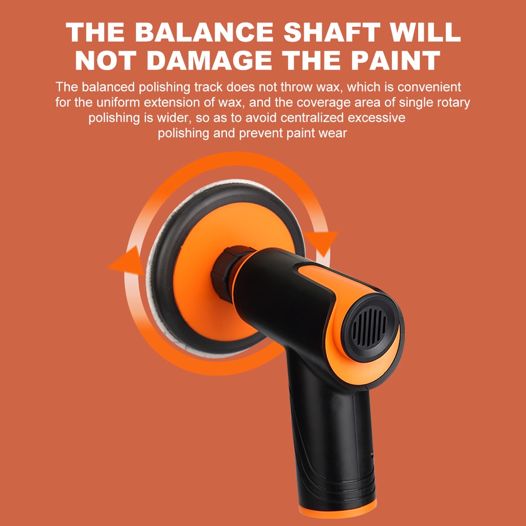 Wireless Electric Car Polisher Machine Adjustable Speed Sanding Waxing