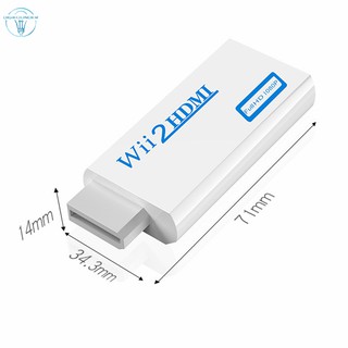 Full HD 1080P Wii To HDMI-compatible Converter Adapter With 3.5mm Audio  Video Cable And HD 1M Cable For PC HDTV Monitor Display