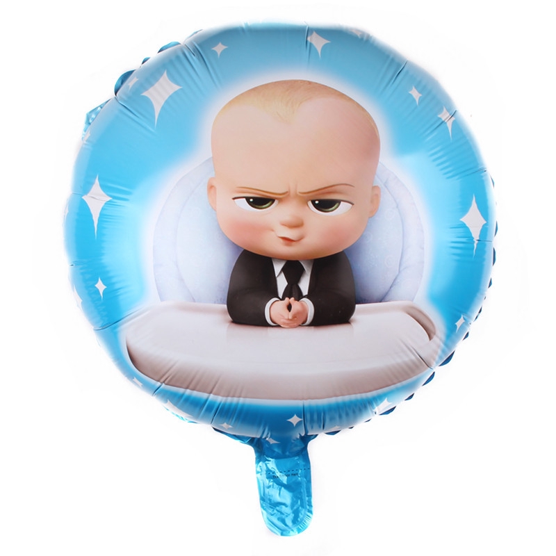 18 inch Boss Baby Theme Foil Balloon Baby Birthday Party Decoration ...