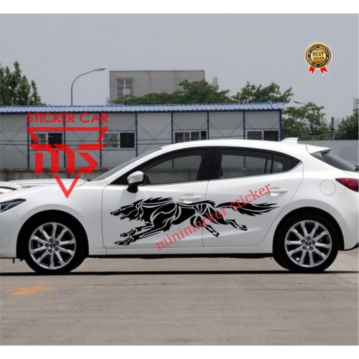 CAR STICKERS BODY STICKERS COOL UNIVERSAL CAR WOLFSRIGALA | Shopee ...