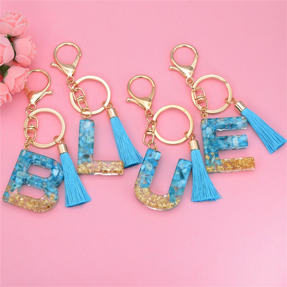 Gold hot sale letter keyring