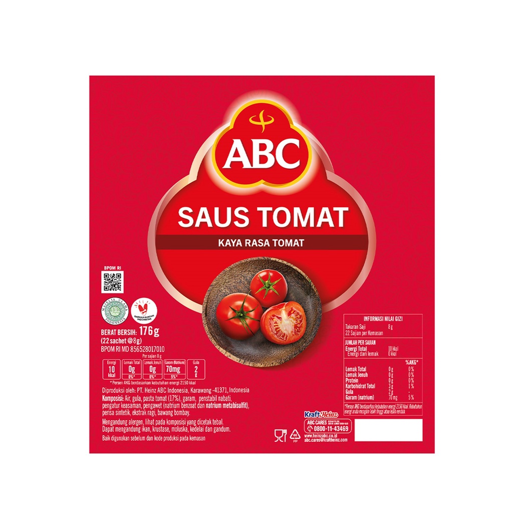 ABC Saus Tomat 22 x 8 gr - Multi Pack 4 pack - Gambar 3