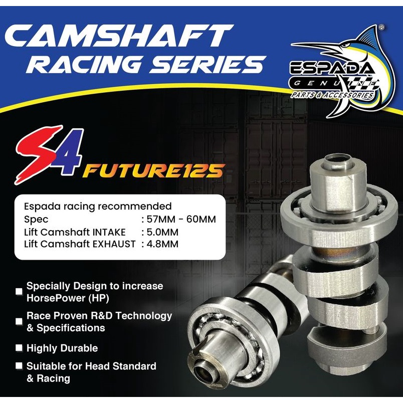 ESPADA WAVE 125/FUTURE 125 S4 RACING CAM CAMSHAFT (FOR BORE 5760MM