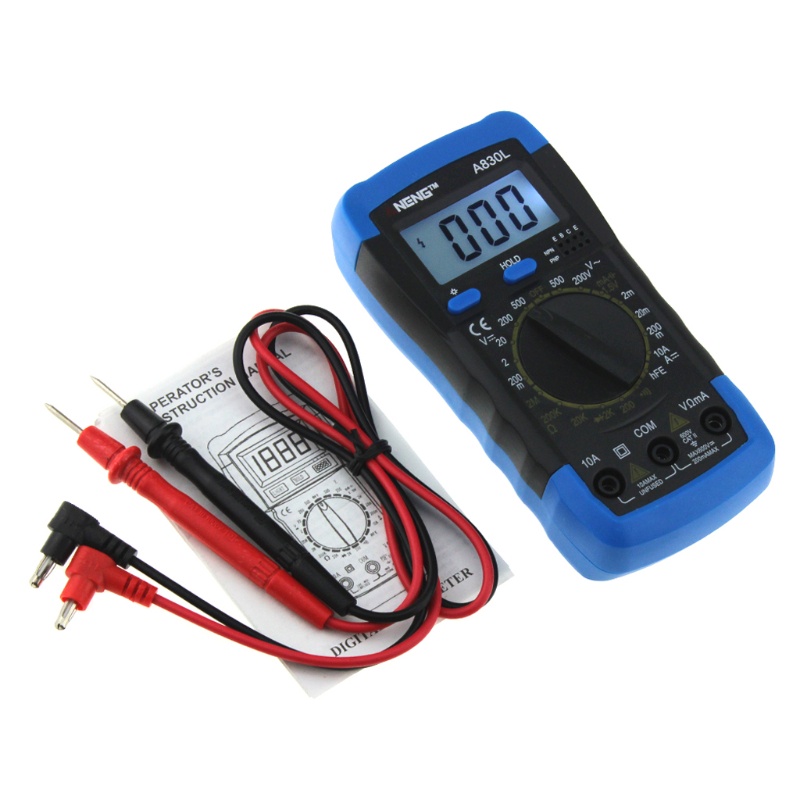 HL A830L Digital Multimeter LCD for DC AC Voltage Diode Freguency ...